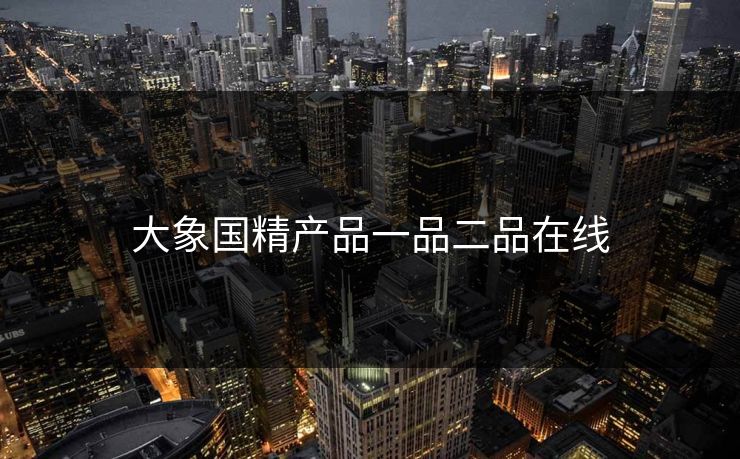 大象国精产品一品二品在线  第1张